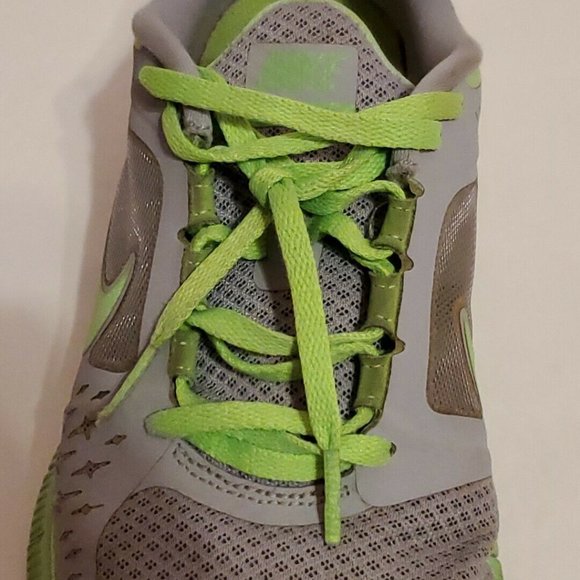 Nike Women's Free Run 3 Size 8 Grey/Volt (510643-031) Neon Green Diamond Running - Picture 7 of 9